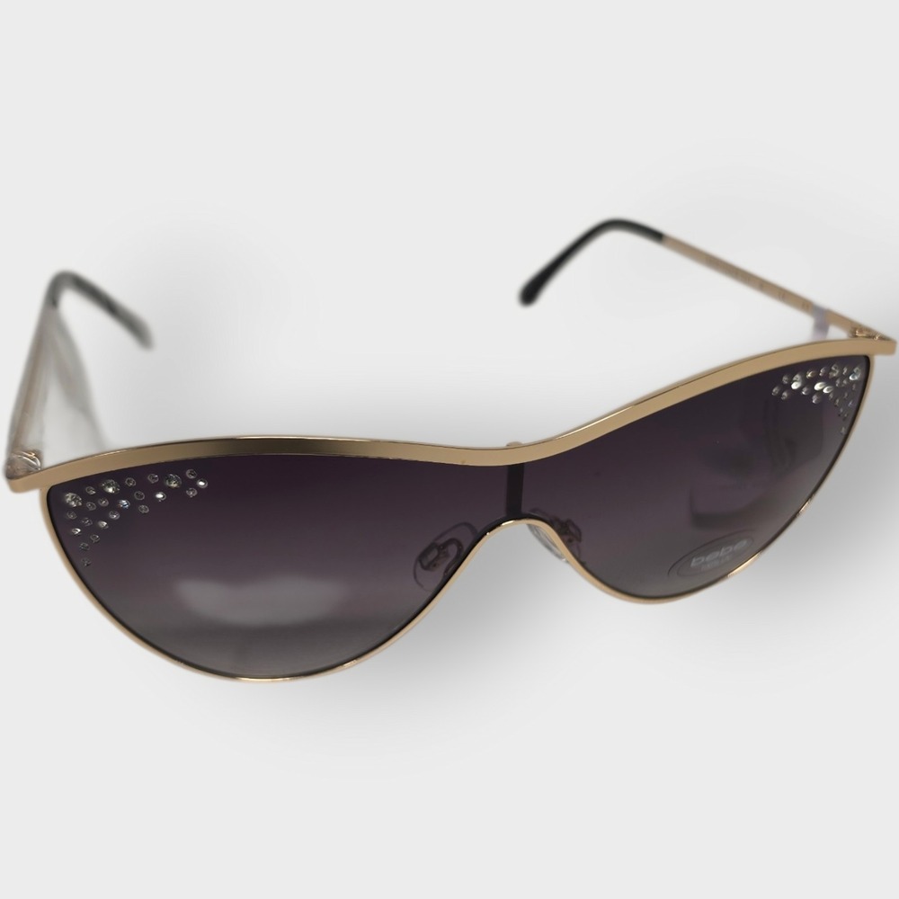 NEW‎ BEBE Sunglasses BBOP1024CE 001 Shiny Rose Gold 100% UV Protection DARK